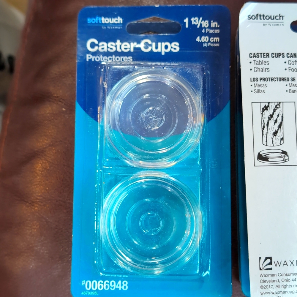 6 caster cups 1 13/16 in, 4 piece in each package
